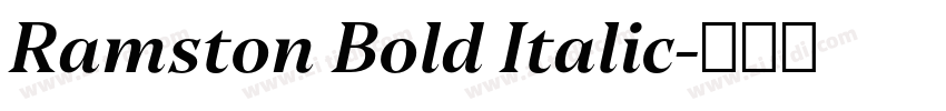 Ramston Bold Italic字体转换